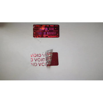 Custom logo & shape warranty seal 3D VOID hologram stickers anti-counterfeiting label